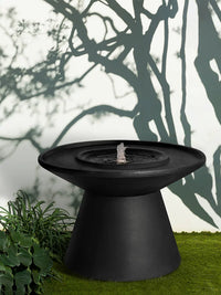 Modern Chinese Zen Bird Bath Fountain with Circulating Water for Garden Patio Decor