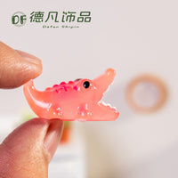 Luminous Resin Crocodile Figurine Desktop Decor
