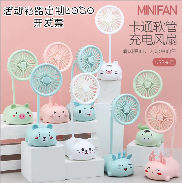 Cute Cat USB Mini Desk Fan for Students and Kids