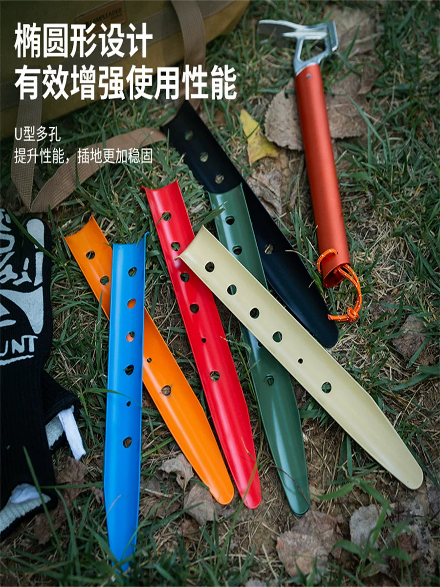 Outdoor Thickened Portable Canopy Tent Fixed Windproof Cast Steel Beach Ground Pegs Camping Snow Pegs Seaside