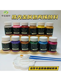 Zhongzhuo Acrylic Paint Set for Glass, Fabric, Wall Art, and Hand-Painted Clothing