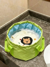 Portable 15L Folding Wash Basin for Travel, Laundry, and Foot Soaking