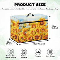 Sunflower Print Flannel Sewing Machine Dust Cover