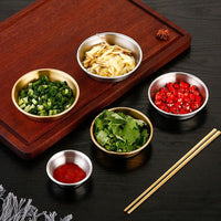 Korean Style 304 Stainless Steel Sauce Dish for BBQ and Western Cuisine