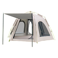 Automatic Pop-Up Hexagonal Camping Tent for 5-8 People, Waterproof and Sun-Protected