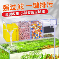 Aquarium Hang-On Filter Box with Water Circulation for Small Fish and Turtle Tanks