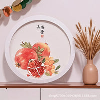 Nordic Style Round Wooden Photo Frame with Stand for Tabletop Display