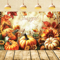 Thanksgiving Autumn Leaves Backdrop Flag for Living Room Decor 180x115cm