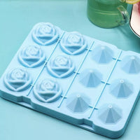 Rose Diamond Ice Cube Molds for Whiskey and Summer Drinks