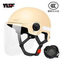 Electric Scooter Helmet for Men and Women, Summer Half-Face Motorcycle Helmet with Visor
