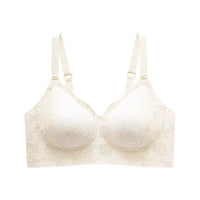 Wireless Embroidered Jacquard Push-Up Bra with Soft Support