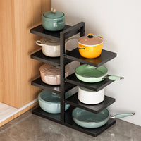 Multi-layer Pot Rack Thick Cookware Storage Kitchen Organizer Desktop Under-Sink Cabinet Combination for Pots and Basins