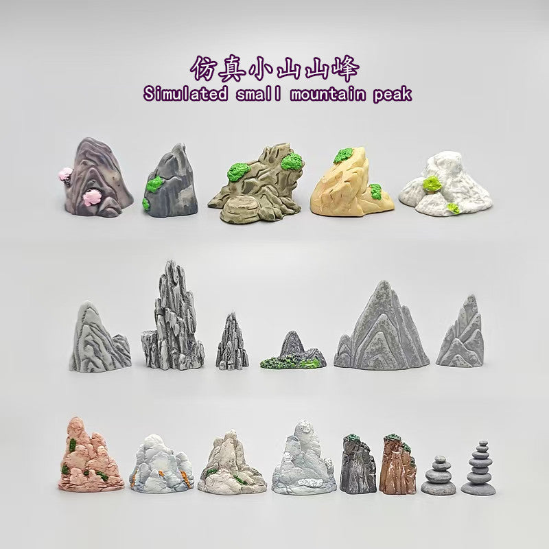 Miniature Mountain Rockery Ornament for Moss Garden & DIY Landscape Decor