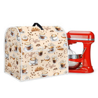 Mixer Dust Cover with Coffee Print, Portable and Washable Kitchen Appliance Protector