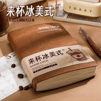 A5 Soft Leather Notebook, 240-Page Thickened Journal for Students and Study