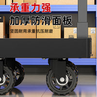 Foldable Silent Wheel Hand Truck Portable Outdoor Camping Cart Shopping Trolley