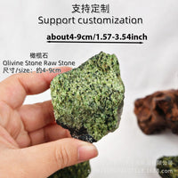 Natural Peridot Rough Stone Specimen for Collection, Teaching, Energy Healing, and Decoration