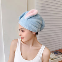 Coral Fleece Quick Dry Hair Towel Wrap for Adults and Kids