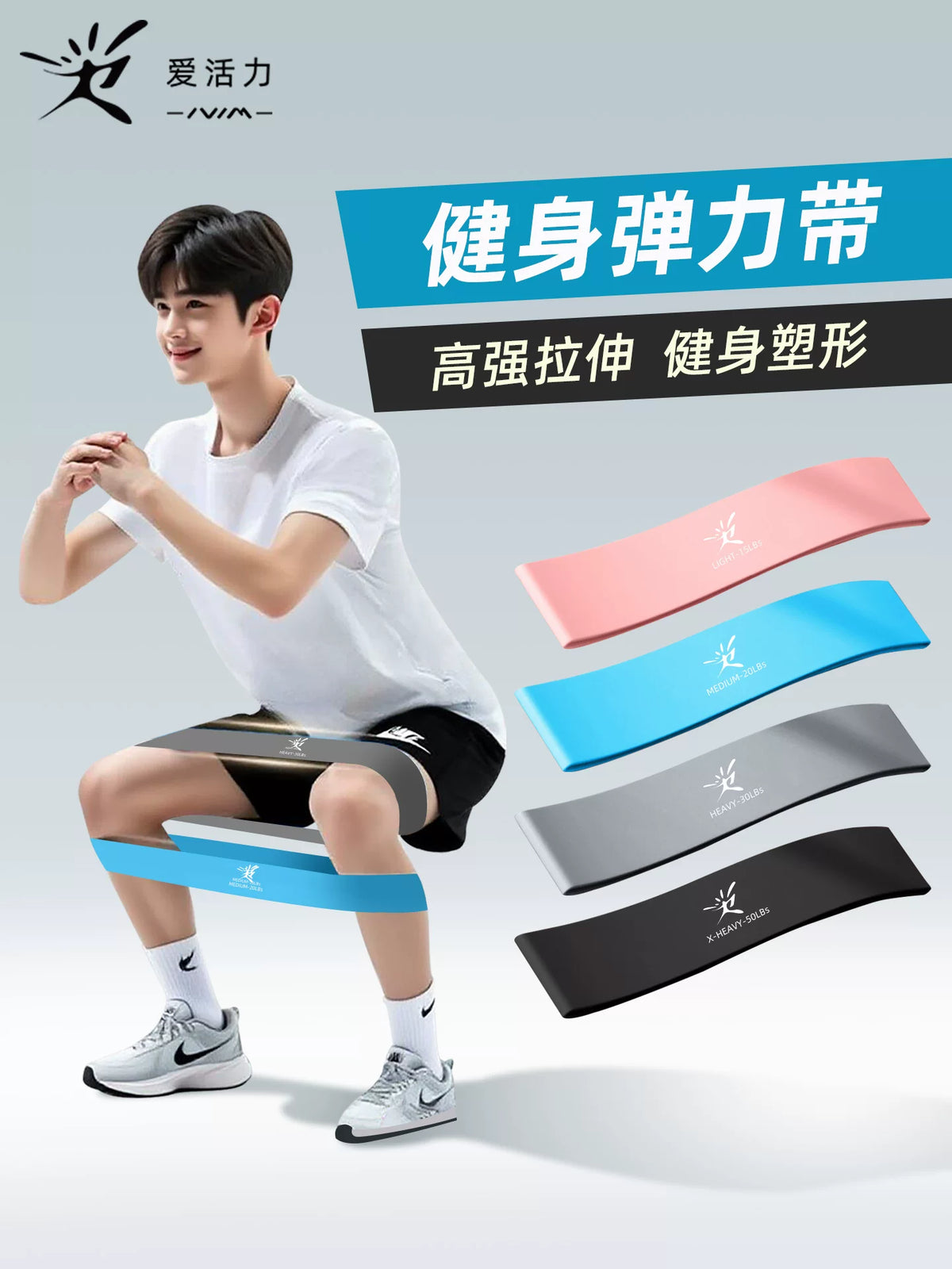 Resistance Loop Bands for Leg Strength Training and Yoga - Exercise Bands for Fitness and Rehabilitation