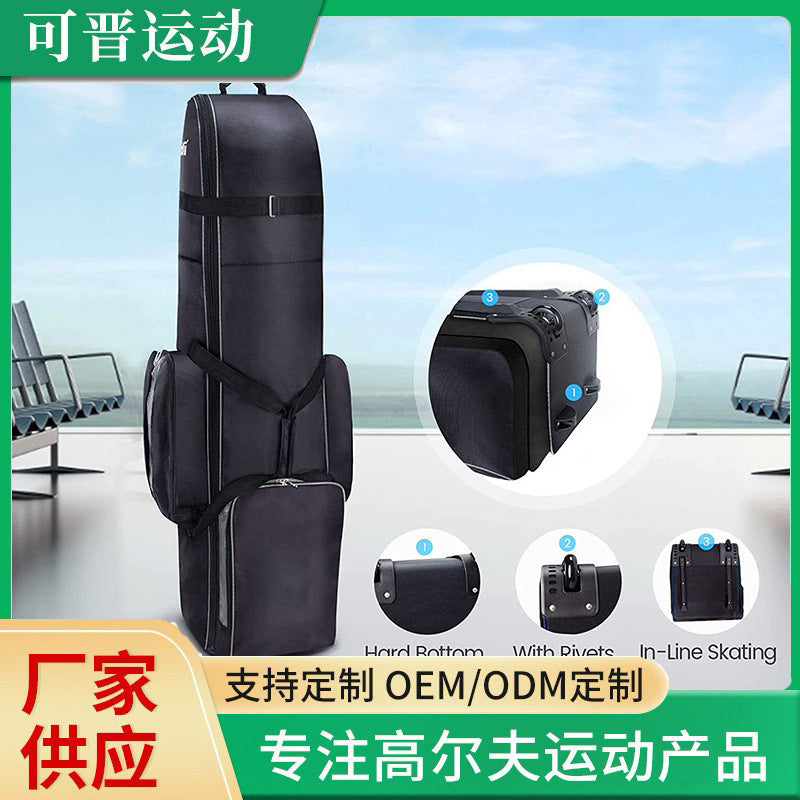 Golf Club Travel Bag with Wheels for Airline Luggage