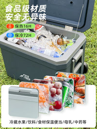ICETRIP 45L Wheeled Cooler with Handle and Cup Holders for Camping Fishing Outdoor Events