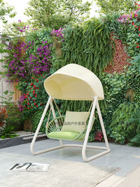 Outdoor Patio Swing Chair, Single Double Triple Seater Rocking Chair for Garden Balcony, Waterproof Sunscreen