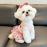 Pet Bowknot Princess Dress for Small Dogs & Cats - Breathable Summer Apparel