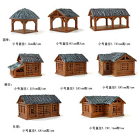 Miniature Pavilion Micro Landscape Ornaments for Bonsai and Zen Gardens