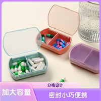 Portable Mini 2-Compartment Pill Organizer for Daily Use and Travel