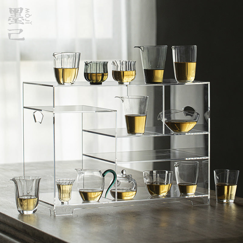 Moji Glass Gongdao Bei Fairness Cup for Kung Fu Tea Ceremony, Transparent Tea Sea Accessory