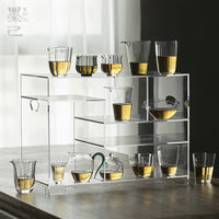 Moji Glass Gongdao Bei Fairness Cup for Kung Fu Tea Ceremony, Transparent Tea Sea Accessory