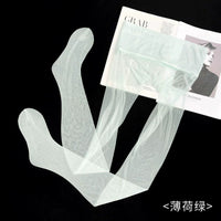 Mint Mambo Ultra-Thin Sheer Pantyhose with Heel for Spring/Summer