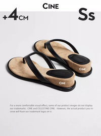 Abdominal Store Women's Flip Flops 4cm Platform Beach Sandals Outdoor Summer Toe Post Slippers
