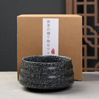 Japanese Style Handmade Retro Ceramic Matcha Bowl with Spout for Tea Ceremony