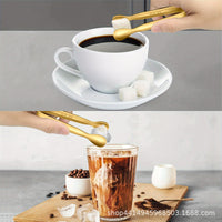 Stainless Steel Ice Tongs for Bar & Kitchen, Sugar Cube & Ice Cube Clip