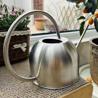 Long Spout Watering Can for Indoor Outdoor Plants, 1.2L Metal Watering Pot for Garden Patio Home