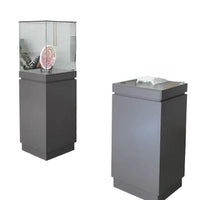 Museum Display Case with Tempered Glass for Collectibles, Jewelry, and Samples