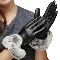 Women's Winter Warm Touchscreen Gloves with Plush Lining for Driving and Cycling