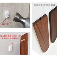 Nordic Solid Wood Wall-Mounted Vase with Faux Plants - Japanese Style Minimalist Decor
