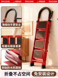 KOSIBI Heavy-Duty Multi-Purpose Folding Ladder for Home Use, German Engineered