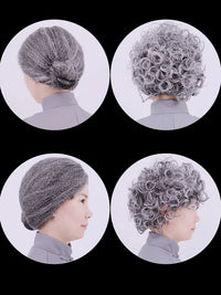 Kids' Elderly Character Wig for Stage Plays and Performances, Grandparent Cosplay Hairpiece