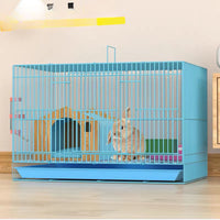 Large Indoor Rabbit Cage with Automatic Waste Cleaning for Guinea Pigs and Small Pets