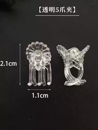 Clear Acrylic Plant Support Stakes and Clips for Climbing Plants and Orchids