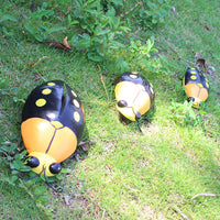 Metal Ladybug Garden Wall Decor Sculpture Outdoor Yard Art Ornament