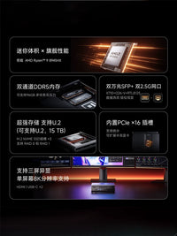 MINISFORUM MS-A2 Mini PC AMD Ryzen R9-8945HX/R7-7745HX High-Performance Quad 10GbE Gaming Design Workstation