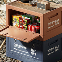 Outdoor Folding Storage Box, Large Capacity Portable Camping Organizer