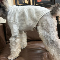 Pet Dog Winter Warm Polo Shirt with Zipper and Polka Dot Design