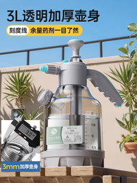 Pressurized Garden Sprayer with Adjustable Nozzle for Watering, Cleaning, and Disinfection