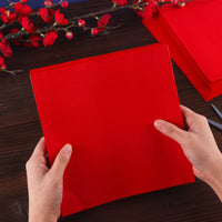 A4 Red Xuan Paper for Paper Cutting and Calligraphy, Single-Sided with Gold Flakes