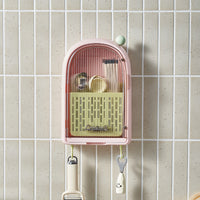 Dopamine Kitchen Wall-Mounted Chopstick Holder with Drain, Multifunctional Cutlery Storage Rack for Home